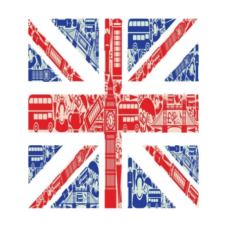 Set of napkins for setting the table "English symbolism", rectangular, size 32x46 cm, 4 pcs-2