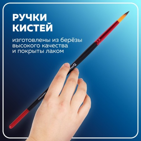 System of synthetics 10 pieces, Brauberg Premium, round No. 1, 2, 3, 5, 8; Flat No. 2, 4, 6, 8, 10-21
