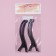 Set of hair clamps, 12 cm, 2 pcs, color mix/black