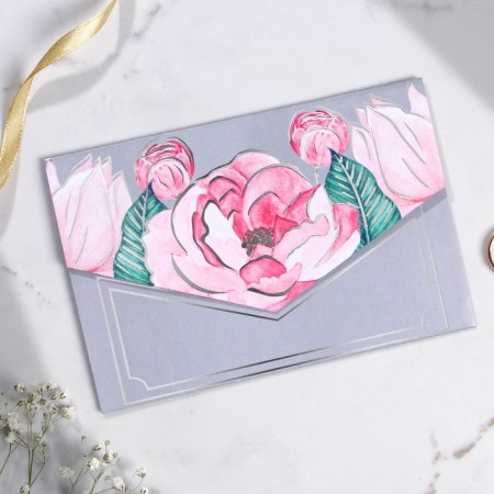 Invitation in the color envelope for the wedding "Happy moment", 15 x 10 cm.-5
