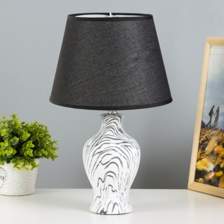 Board lamp "Vlasta" E14 40W White-black 23x23x36 cm Risalux