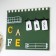 Panel wall with shelves and calendar "CAFE" 45x40.5x5.5 cm
