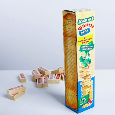 Falling tower, jenga "linden - phantas" maxi, 54 bars, 33 x 7.5 cm-4