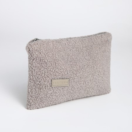 Lightning cosmetic bag, textura, gray color-3