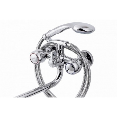 Fauzt FZS-435-39 bath mixer, two-wound, long spout, shower set, chrome-1