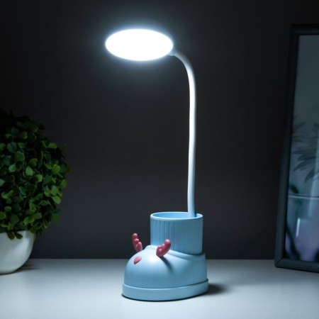 Table lamp "Boat of Elk" LED 3 modes 3W USB Organizer Blue 8x11x31 cm Risalux-3