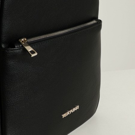 Bag-backpack with lightning, textura, black color-4