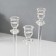 Summary metal, acrylic "Vorthy" d = 2.2 cm, set 3 pcs h = 25.5 cm, 23.5 cm, 21 cm