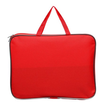 Folder with handles Textile A4, 360 x 270 x 20 mm, inner pocket Calligrata, "Office" 1Sh421, Red-1