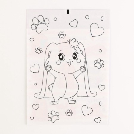 Paper stickers "Cute animals", with coloring on the back, 11 × 15.5 cm-4