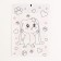 Paper stickers "Cute animals", with coloring on the back, 11 × 15.5 cm
