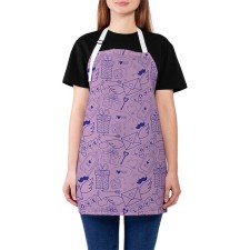 Apron of a kitchen with a photo print “Messages of love”, adjustable, size OS