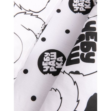 Bed linen 1.5 joint venture “Cheburashka Cheba”, size 145x215 cm, 145x215 cm, 70x70 cm-2