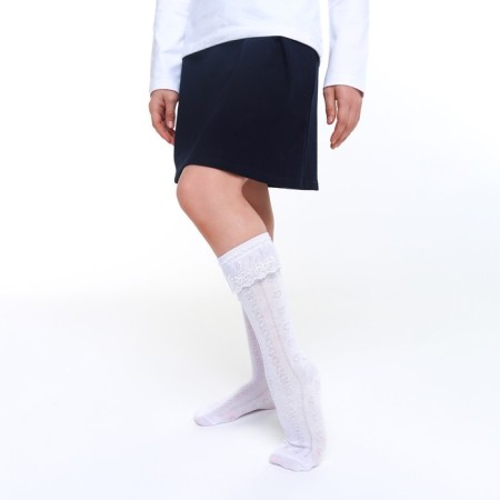 Golphs children's openwork with ruffles, white color, size 18-1