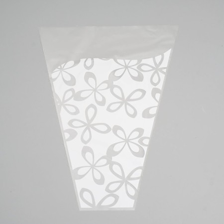 Package for flowers cone "Milan", white, 30 x 40 cm
