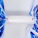 Pompom 1pc, blue color+white