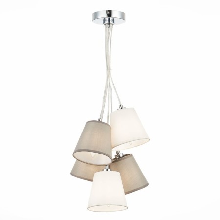 Suspended EVOLUCE lamp. Sle300403-05. Prato. 5x40 watts, E14, 40x40 cm, chromium color