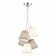 Suspended EVOLUCE lamp. Sle300403-05. Prato. 5x40 watts, E14, 40x40 cm, chromium color