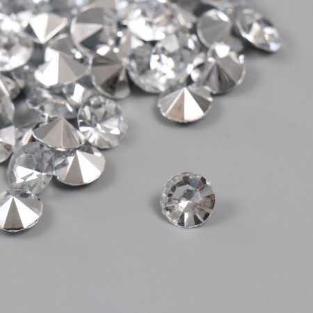 Decor for creativity plastic "Rhinestones. Transparent" set 60 pcs d = 1 cm