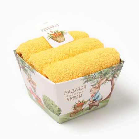 Set of towels Ethel "Rejoice for simple things" 35x50 cm - 3 pcs, 100% HL, MARRA 340 g/m2-5