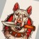 Tattoo on the body Color "Cute Bulterer" 26.1x14.6 cm
