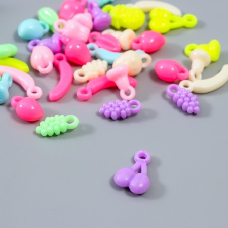 Decor for creativity plastic "Fruits. Pastel colors" pastel 15 g 1.8 cm-1