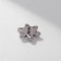 Flower stainless steel piercing, white in silver, thread 0.07 mm.