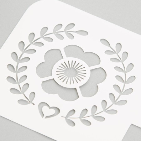 Plastic stencil "Flower" 9x9 cm-2