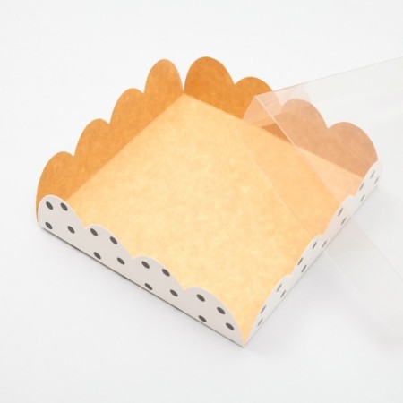 Box for cookies "peas", craft 12 x 12 x 3 cm-1