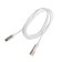 Oxion DCC258, MicroUSB - USB, charging + data transfer, 1.3 m, braid, white