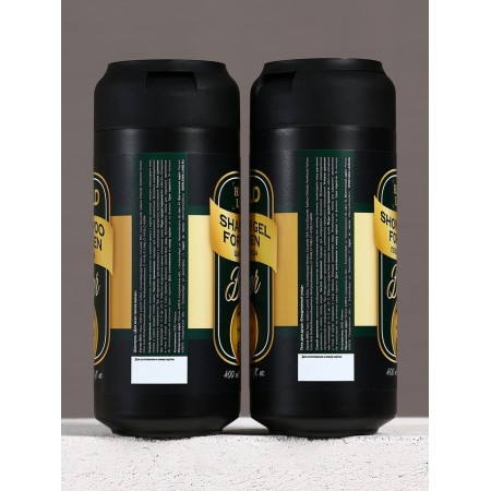 Hard Line set Gold Beer, shower gel and hair shampoo, 2x400-3