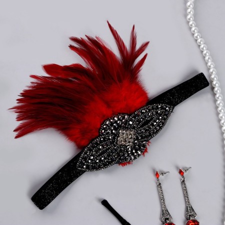New Year's carnival set "Lady", (dressing+gloves+earrings+beads+mouthpiece), for the New Year-11