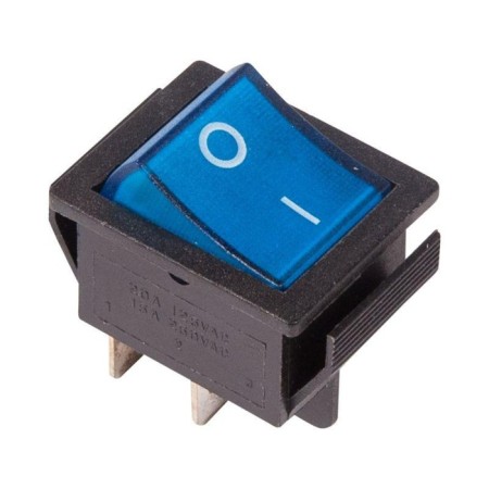 Klavic switch Rexant 36-2331, 250 V, 16 A, On-OFF, 4C, Blue, with backlight