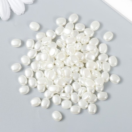 Beads for creativity plastic "Flat pearls" set of 20 g-1
