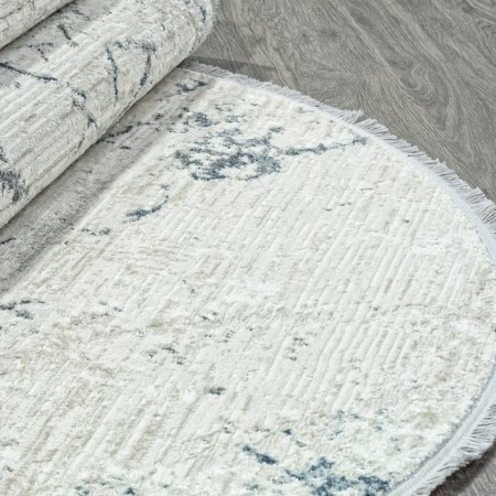 Oval carpet Durkar Rubi, size 160x230 cm, color Cream/Cream-2