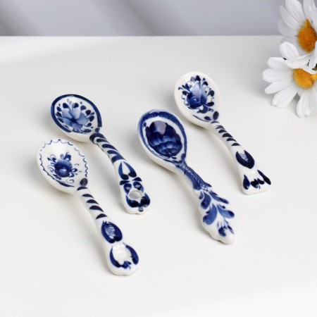 Spoon, gzhel, mix-1