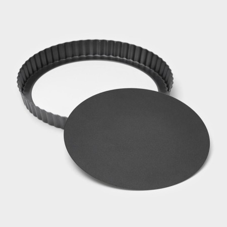 The form for baking the share "Jacqueline. Corrugated circle ”, 22 × 2.5 cm, removable bottom, anti -stick coating, black color-3