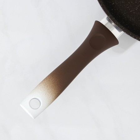 Pan, d = 26 cm, plastic handle, anti -stick coating, color coffee marble-4