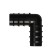 Corner connector, L-shaped, for a hose 1 "(25 mm), plastic