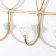 Decorative metal hooks "inscription - love" gold 13x31 cm