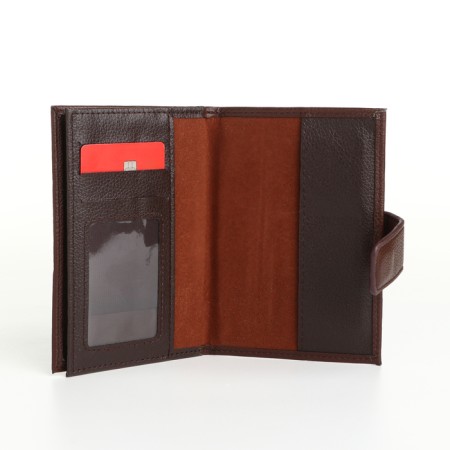 Cover 2 in 1, for auto documents and passports on a magnet, brown color-5