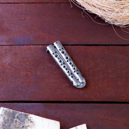 Silver-button knife 15.7cm, blade 69mm/1mm, silver-2