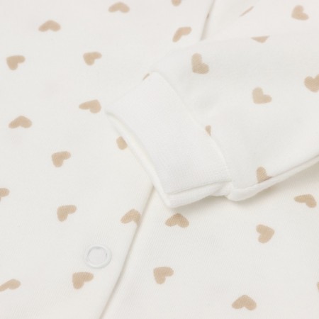 Details for children with closed legs, beige color/hearts, height 62 cm-2