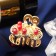 Hair crab "Liora" cherries, 2.2 cm, gold