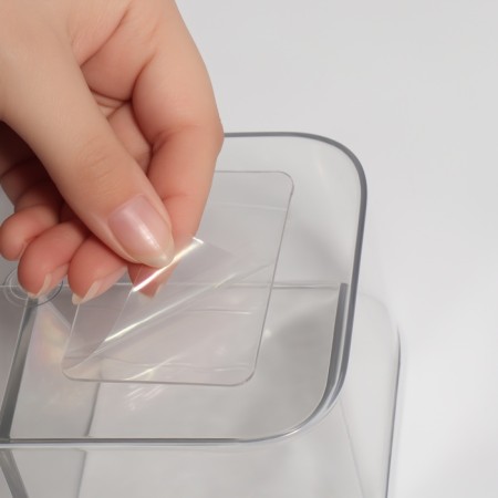 Organizer for storage, hinged, 2 sections, with an adhesive base, 10.5 × 17 × 6.5 cm, the color is transparent-5