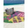 Pareo and beach rug "neon tropics", d = 150 cm
