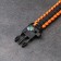 4B1 survival bracelet (paracord, compass, whistle, fire), black-orange