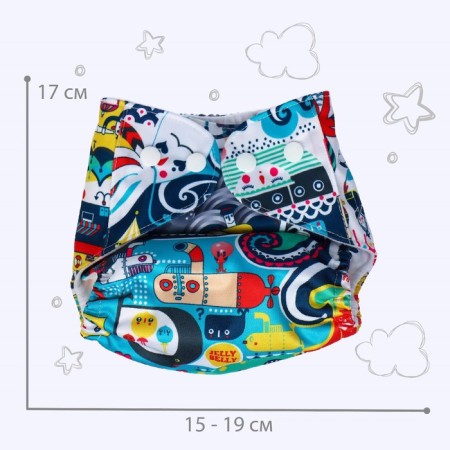 Reusable diaper "ocean"-3