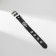 Bracelet Unisex "Hardcore" Sneaking strap, black color in silver