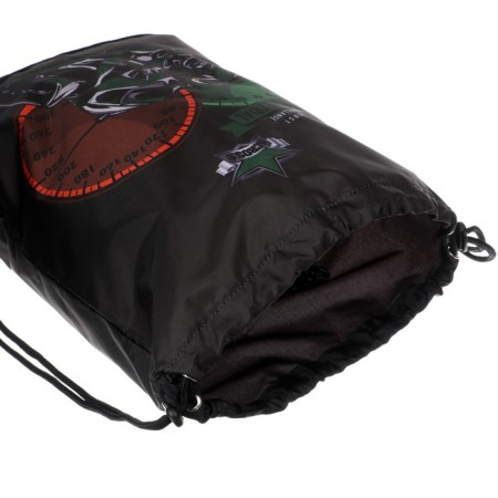 Frame backpack 39 x 29 x 17 cm, Across 410, filling: bag, pencil case, black/green ACR22-410-1-17